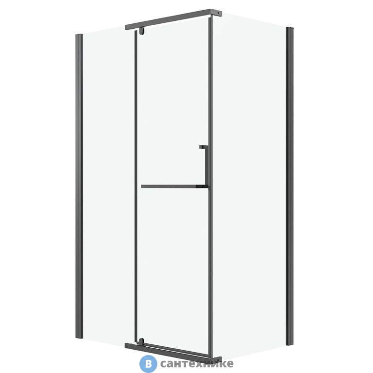 Душевое ограждение Grossman Pragma 120.K33.03.1290.42.00 (120*90*195) графит сатин, стекло прозрачное, без поддона