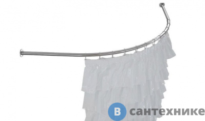 картинка Карниз д/ванн дуга нерж.ст. (Aquanet Mayorca 1500*1000) (162369)