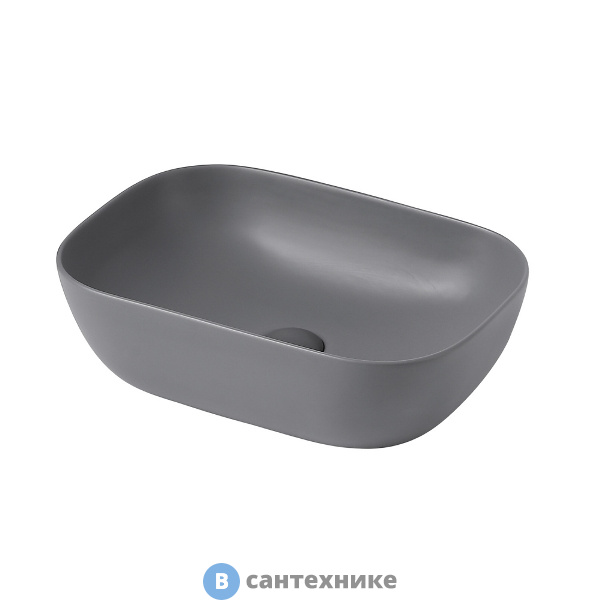 Раковина ABBER Rechteck AC2200MG накладная серая матовая