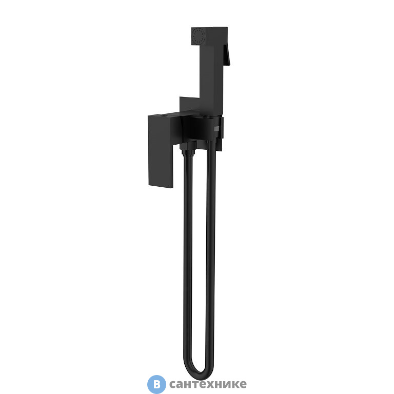 Гигиенический душ Vincea VHFW-102MB из латуни, со смесителем, черный