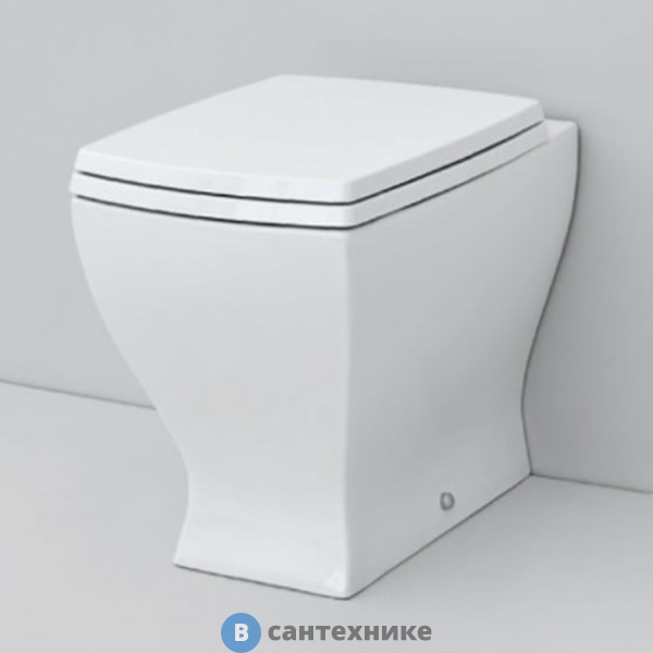 Унитаз Artceram JAZZ приставной слив универсальный 54*36 см c креплением, белый матовый (JZV002 05 00), без сиденья