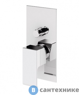 картинка Смеситель Cezares PORTA-VDIM-01 встраиваемый, однорычажный для душа с переключателем, хром