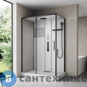 Душевая кабина Black&White G8050 GM / Brush Gunmetal (900х1400х2140)