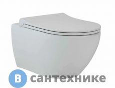 Унитаз подвесной beWash Bogen безободковый с функцией биде с сиденьем микролифт белый матовый (88303614 + EVB6383)