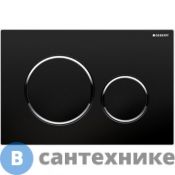 Смывная клавиша Geberit 115.882.KM.1 SIGMA 20 (черный/глянцевый хром/черный)