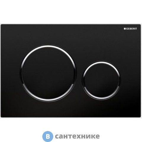 Смывная клавиша Geberit 115.882.KM.1 SIGMA 20 (черный/глянцевый хром/черный)