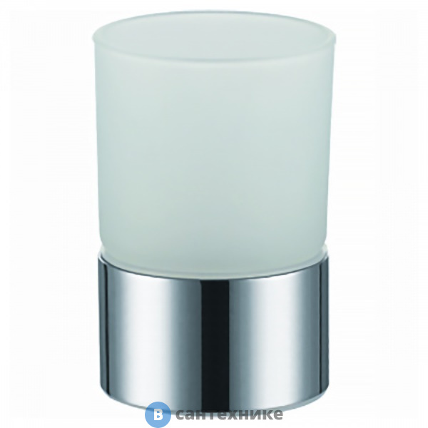 Стакан AZARIO NESSY стеклянный настольный, хром (AZ-126-C)