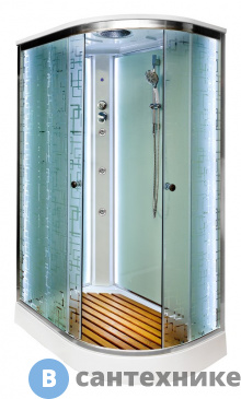 картинка Душевая кабина Deto ЕМ1512 L LED с гм. (1200*800*2200)