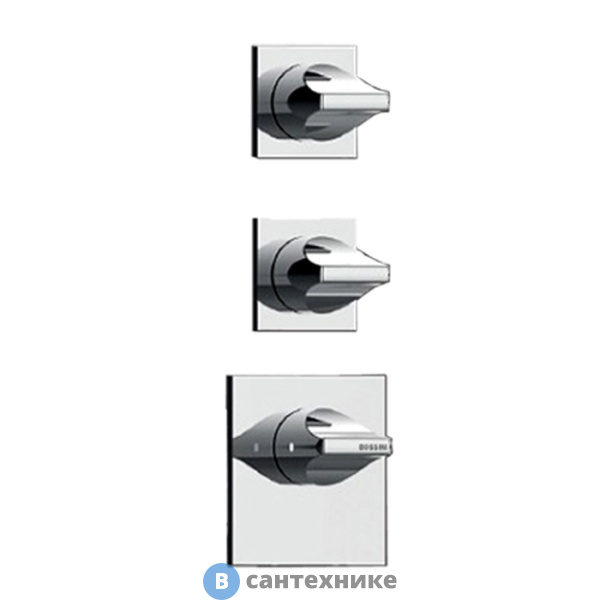 Смеситель Bossini APICE для душа встраиваемый, термостатический, 2 запорных вентиля, хром (Z035203.030), без внутренней части