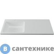 Раковина Orange OP-120RAL Камилла 120 левая для тумбы под стиральную машину Orange OPTIMA, 120х48х18 см (OP-120RAL / ST-120RAL)