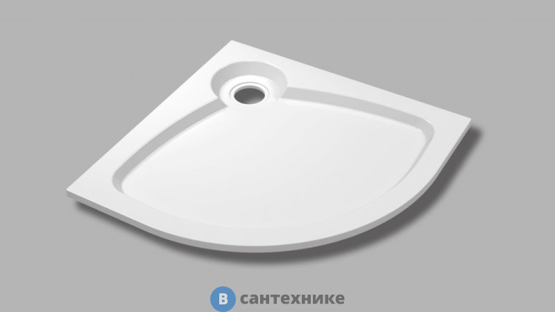 Душевой поддон Cezares TRAY-S-R-90-550-56-W иск. камень (900x900x56) без сифона, панели и ножек