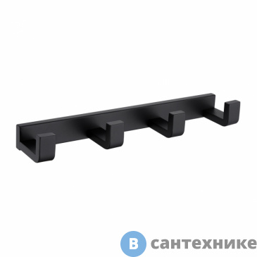 картинка Вешалка на 4 крючка ABBER Westen AA1751B черная матовая