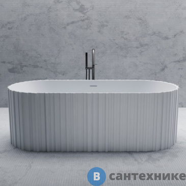 картинка Ванна ABBER Stein AS9653 из искусственного камня белая матовая