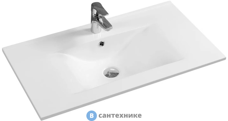 Раковина GID-ceramic NYJ807-80 встраиваемая сверху, белый (810х465)