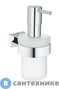 Дозатор Grohe 40756001 Essentials Cube жид. мыла с держ.