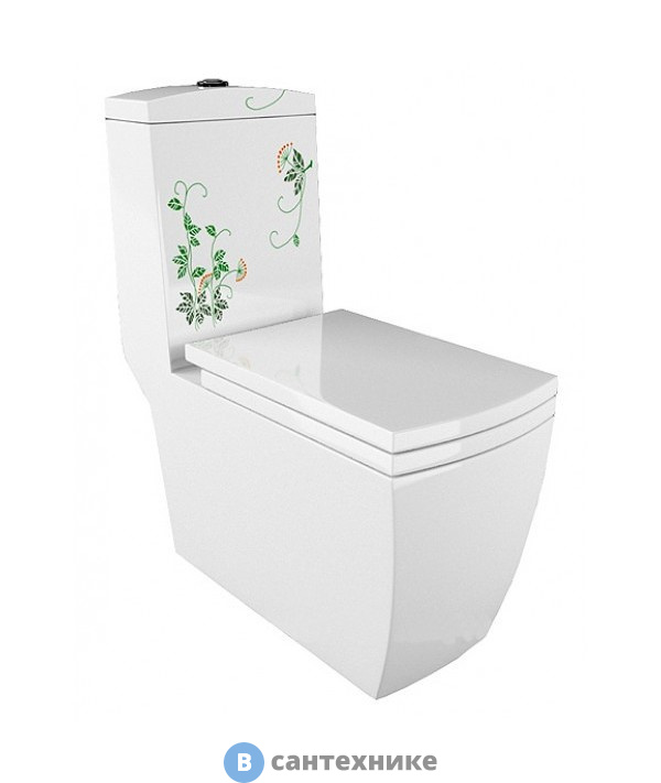 Унитаз с бачком Arcus 050 моноблок белый SY (без сиденья)