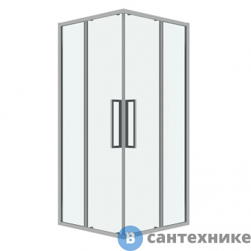 картинка Душевое ограждение Grossman Cosmo 300.K33.02.9090.10.00 (90*90*195) квадрат, раздвижная, хром, стекло прозрачное, без поддона