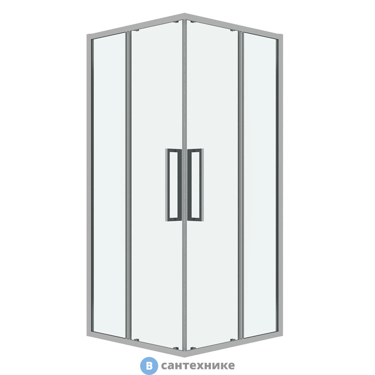 Душевое ограждение Grossman Cosmo 300.K33.02.9090.10.00 (90*90*195) квадрат, раздвижная, хром, стекло прозрачное, без поддона