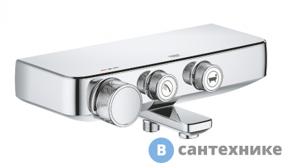 картинка Термостат Grohe 34718000 GRT SmartControl для ванны, настенный монтаж, полочка, 2 кнопки управления