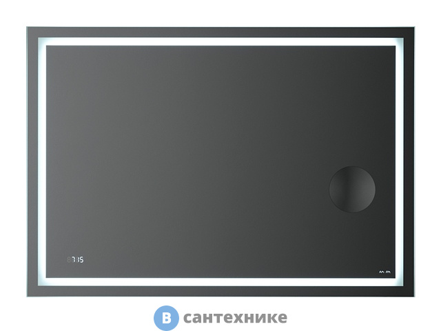 Зеркало AM.PM Gem M91AMOX1003WG с контурной LED-подсветкой, встроенными часами и линзой, 100 см