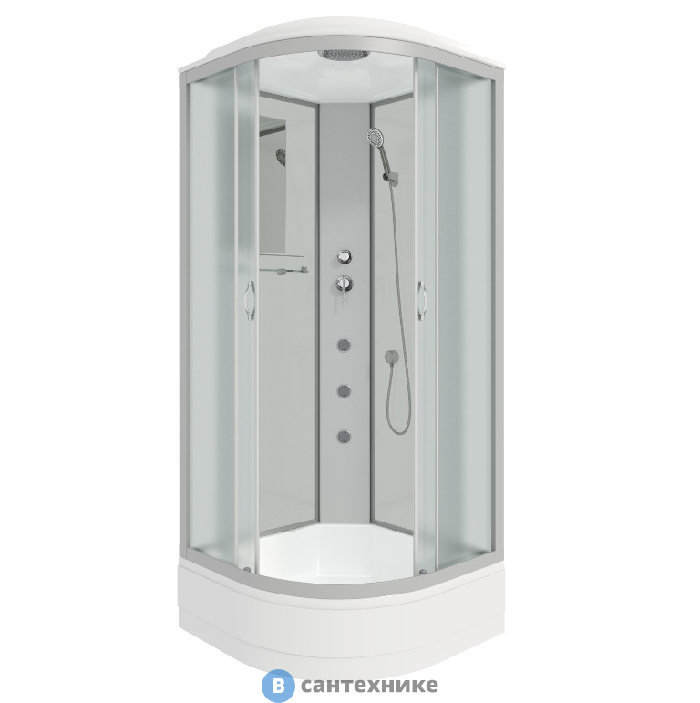 Душевая кабина Niagara NG-3302-14G (1000х1000х2150) средний поддон, стекло матовое