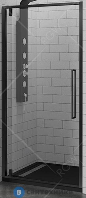 Душевая дверь RGW SV-02 B 90*200 чёрный/прозрачное/6 мм (06320209-14)