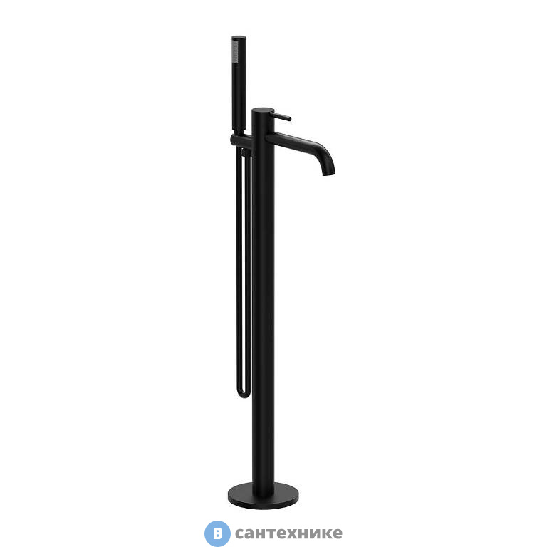 Смеситель Vincea Desire VTF-1DMB для ванны напольный, однорычажный, с регулятором давления, черный