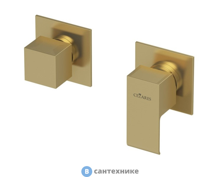 Смеситель Cezares PORTA-VDIM3-M-SR встраиваемый однорычажный с поворотном переключателем на 3 выхода, sunrise