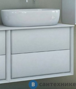 картинка Тумба под раковину Cezares BELLAGIO 54714 подвесная с двумя выдвижными ящиками Bianco Opaco (70x46x48)