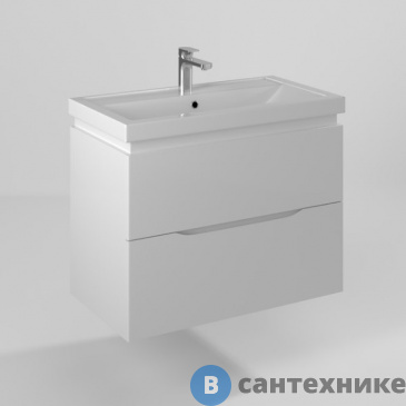 картинка Тумба под раковину BRIZ Сити т18-80 консольная (ум. Фостер) (232 03-18080-09 00 БЕЛ)