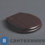 Сиденье SIMAS Londra для напольного унитаза, дерево, орех, петли-бронза (микролифт) (LO009 noce/br)