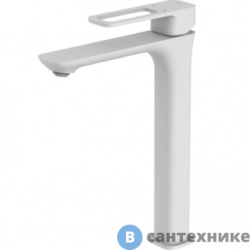 картинка Смеситель IDDIS Slide SLIWT01i01 для настольного умывальника, белый матовый