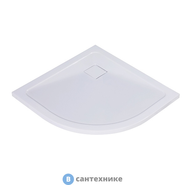 Душевой поддон WasserKRAFT Dinkel 58T01 900*900*40, искусственный камень, белый глянец, без сифона