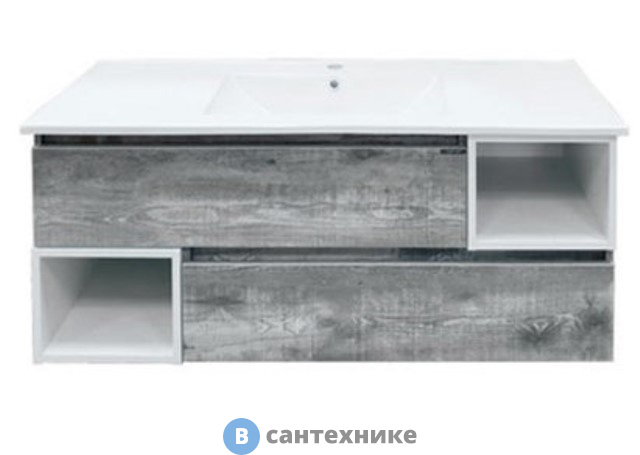 Тумба Comforty Турин-120 дуб бежевый с раковиной COMFORTY 9120E