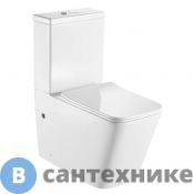 Унитаз с бачком Aquatek ЛИБРА AQ1263-00 безободковый Rimless Pan 670х360х830мм, горизонтальный выпуск, тонкое сиденье Termodur с механизмом плавного закрывания