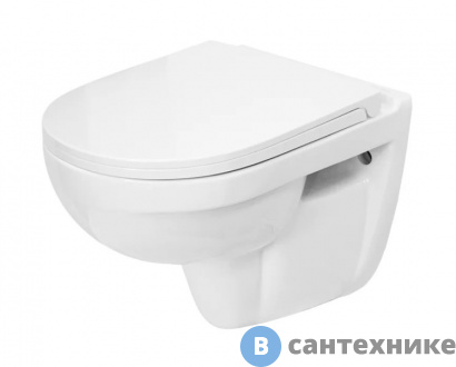 картинка Унитаз подвесной SANITA LUXE BEST SL DM (сиденье из дюропласта, система soft close, clip up) (BSTSLWH0104)