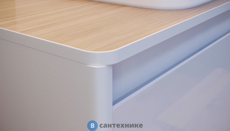 Столешница Velvex Klaufs 80 без отверстий, МДФ-HPL, белая/шатане (StKLA.80.MH-216.617)