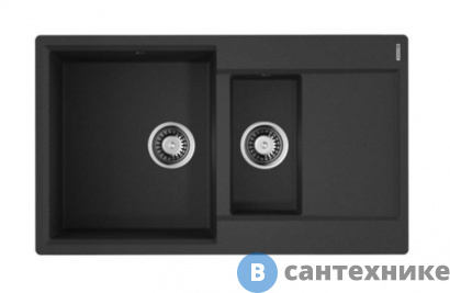 картинка Кухонная мойка OMOIKIRI Daisen-86-2-BL черный (4993477)