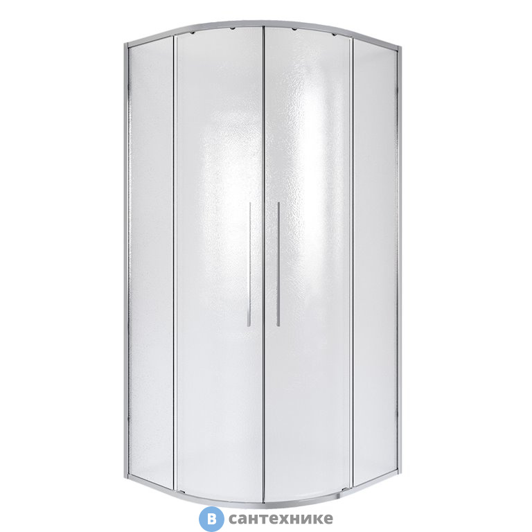 Душевое ограждение Niagara NG-3626-34 (90*90*195) полукруг, раздвижная, хром, стекло шиншилла, без поддона