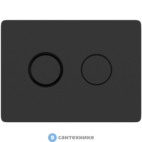 Клавиша смыва Cersanit ACCENTO CIRCLE для AQUA 50 пневматическая пластик, чёрный матовый (63839)