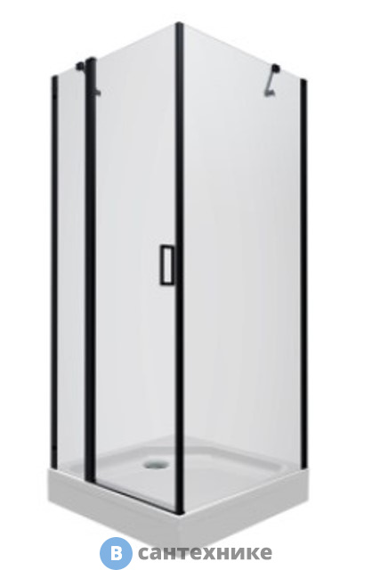 Душевой уголок Тритон Йота-Блэк, 90х90, квадр, подд (DK284)