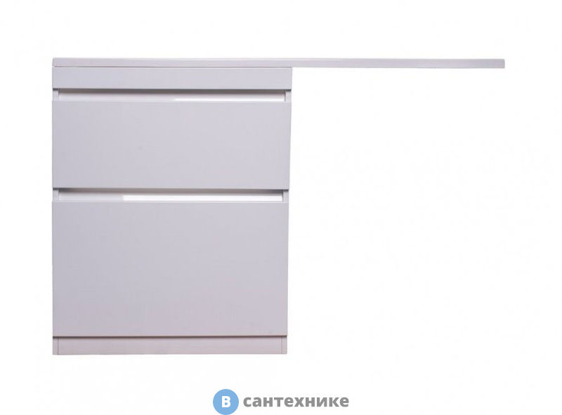 Тумба под раковину Style line Даллас 130, Люкс белая, напольная PLUS (2000949105680)