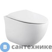 Унитаз подвесной Black&White W-751 Rimless / UF seat cover / Fixing screw (530x375x380)