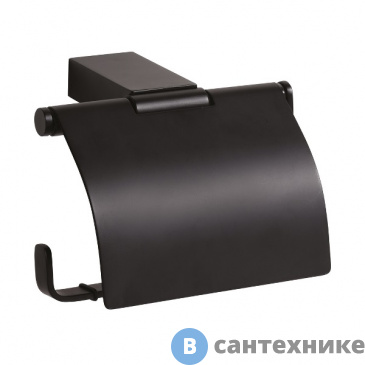 картинка Держатель BEMETA NERO туалетной бумаги с крышкой, чёрный (135012010)