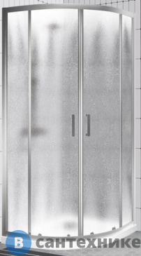 картинка Душевой уголок BelBagno UNO-195-R-2-100-CH-CR, стекло шиншилла, профиль хром, без поддона