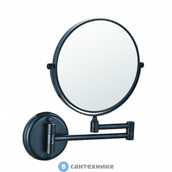 Зеркало AZARIO ALTRE для ванной O200 мм, чёрный матовый (AZ-211B)
