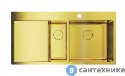 картинка Кухонная мойка OMOIKIRI Akisame 100-2-LG-R (4973090)