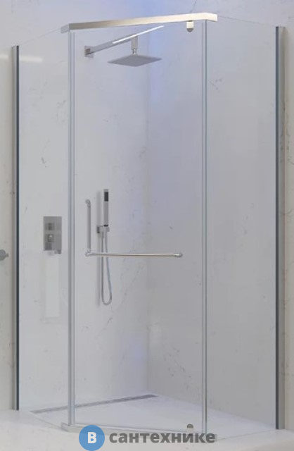 Душевой уголок Veconi RV-36 RV36-90-01-C5 900х900х1950 стекло прозрачное/6мм, без поддона