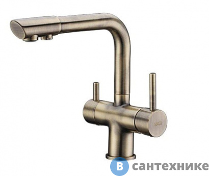 картинка Смеситель WasserKRAFT A8037 для кухни под фильтр латунь, покрытие «светлая бронза»