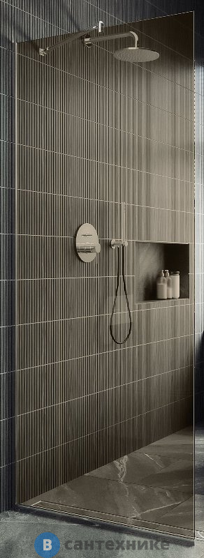 Душевая перегородка в профиле MaybahGlass 1950*790 Стекло 8 мм Бронза (MGD-696-5у)